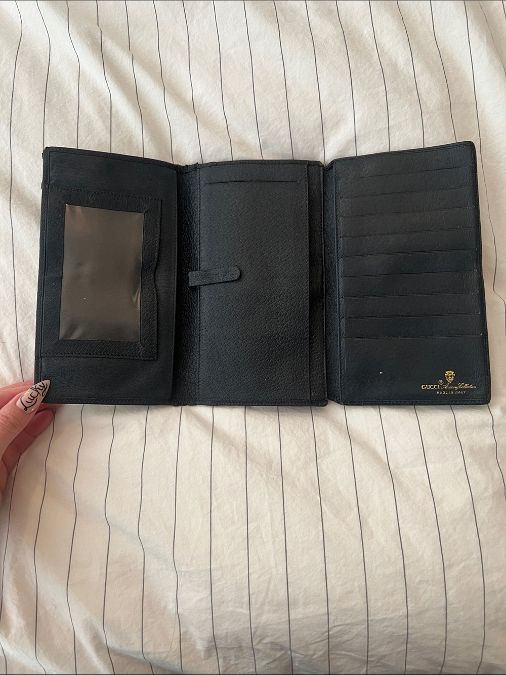 Vintage Gucci Black and Beige GG Canvas Continental Wallet - Picture 3 of 11